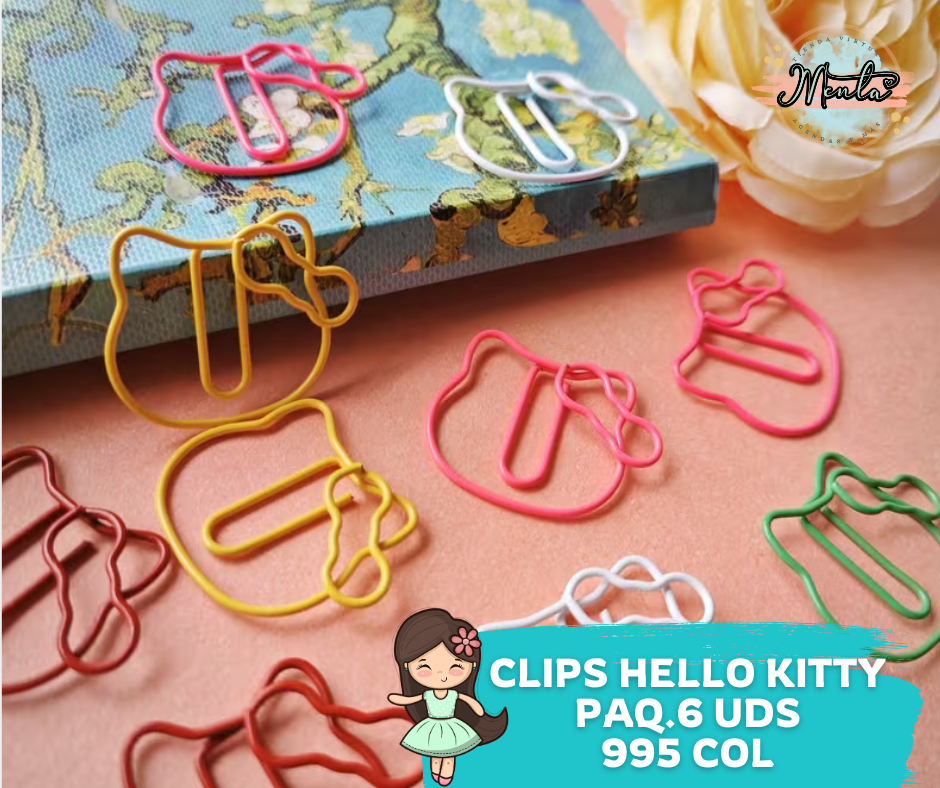 Clips Kitty 6 Unidades