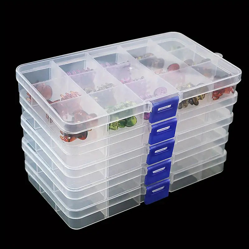 Caja Plástica Mediana 15 compartimentos