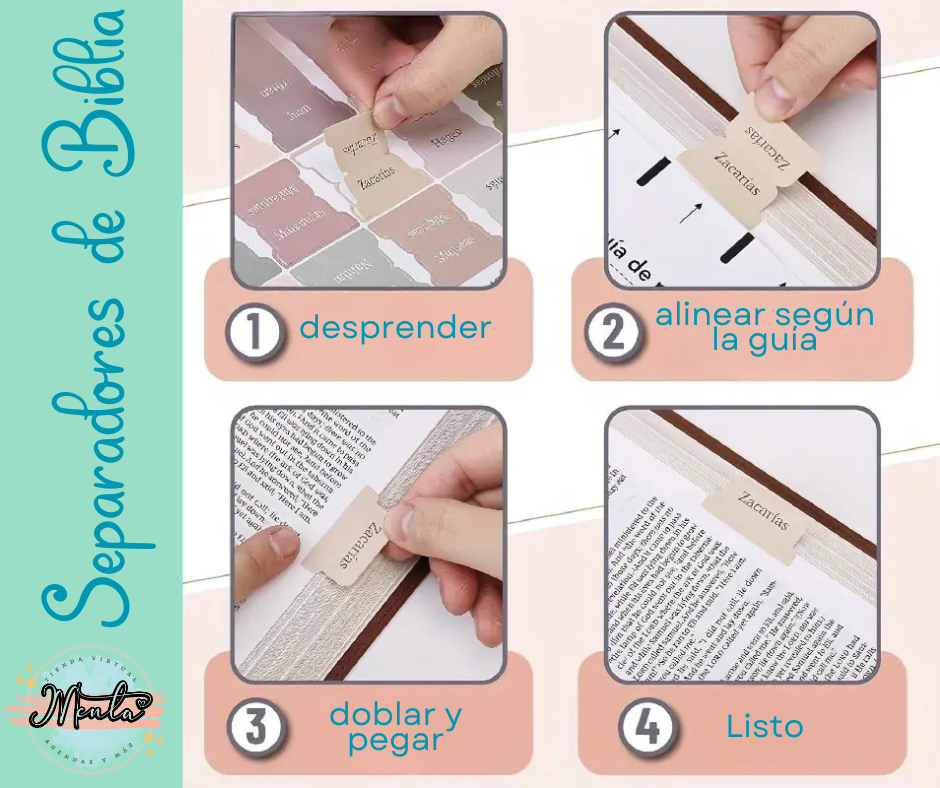 Pestañas Adhesivas Separador de Biblia