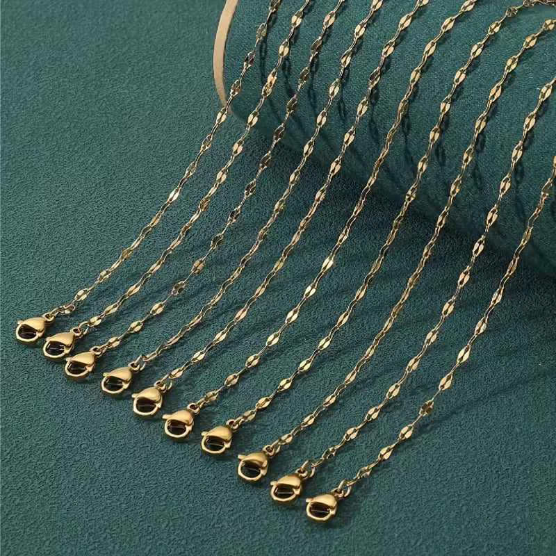 20 Cadena acero inoxidable dorado y plateado