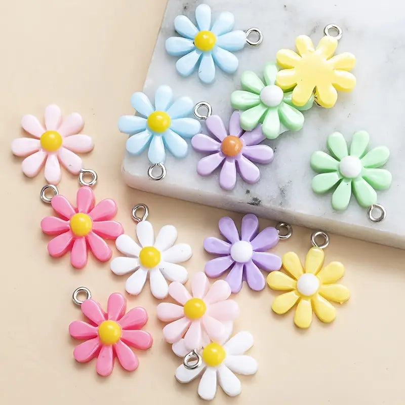 Dije Flor Pastel 6 Unidades