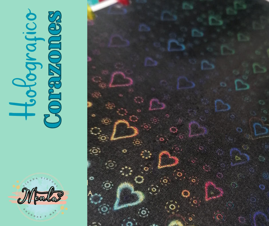Holographic Laminating Hearts 32cms wide