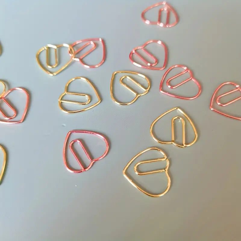 Mini Clips en forma de Corazón Docena