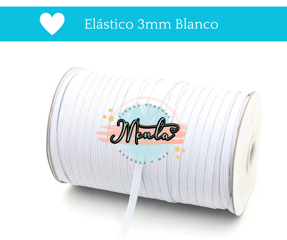 Elástico Plano 3mm 100% Banda Elástica (Metro)