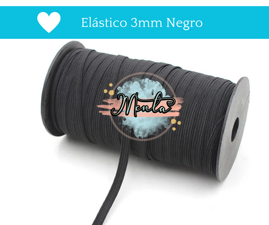 Elástico Plano 3mm 100% Banda Elástica (Metro)