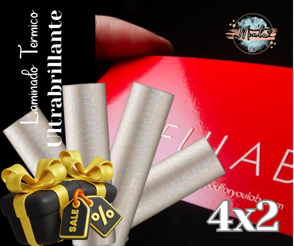 4x2 Laminante Rollo 5 Metros Ultrabrillante (1.5 Micras)