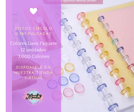 Discos Semi Transparentes 9 Unidades