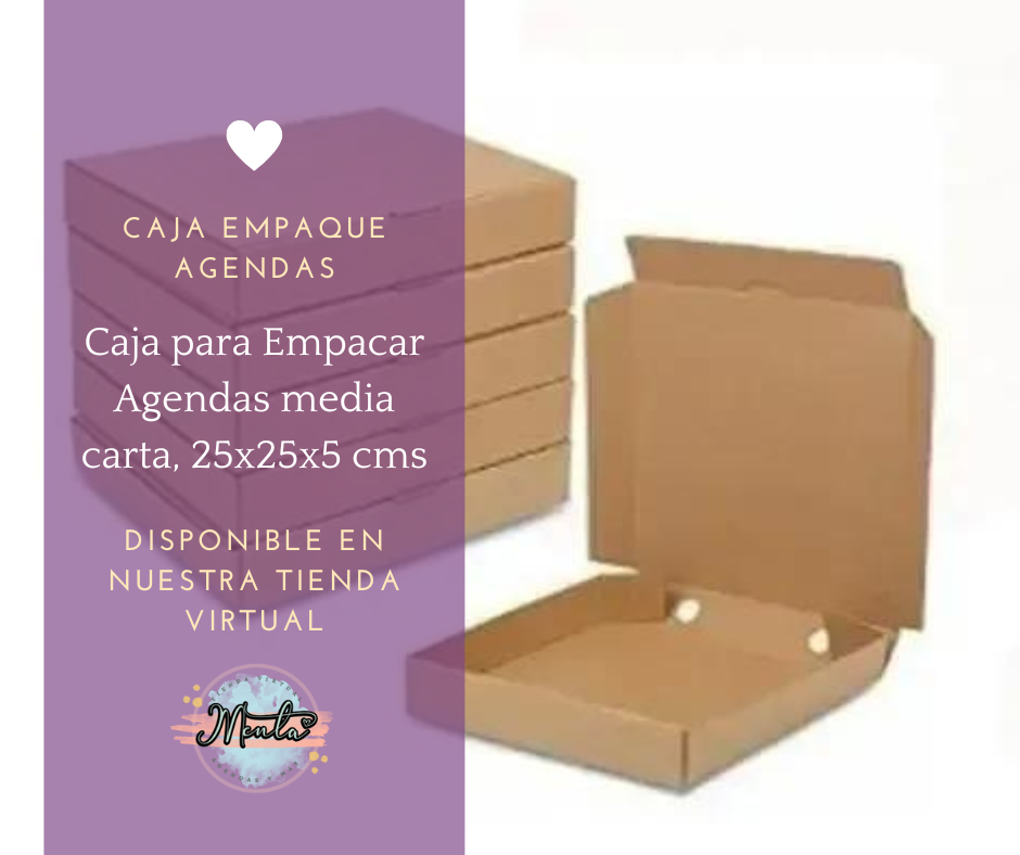 Caja para Empacar Agendas Media Carta