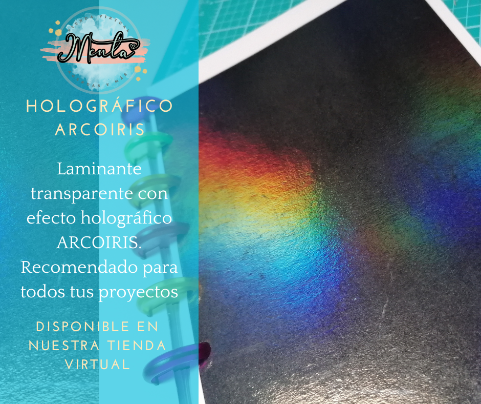 Laminante Holográfico Arcoiris 32cms ancho