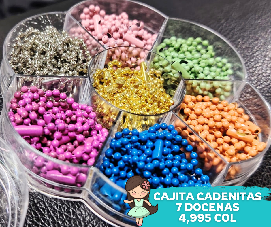 Cajita 7 docenas de Cadenita Colores