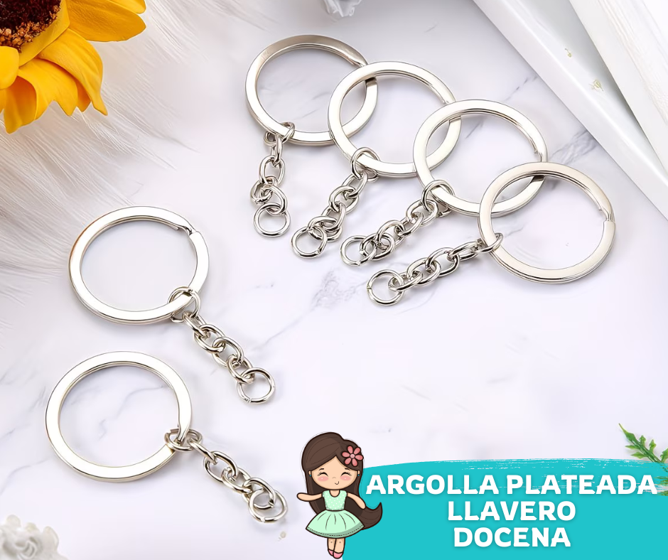 Metal Ring for Keychain Pack. 10 units