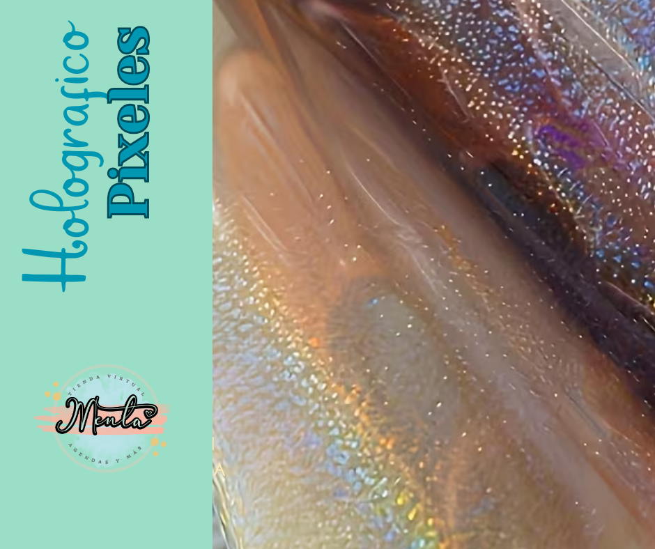 Laminante Holográfico Pixeles 32cms ancho (2.4 Micras)