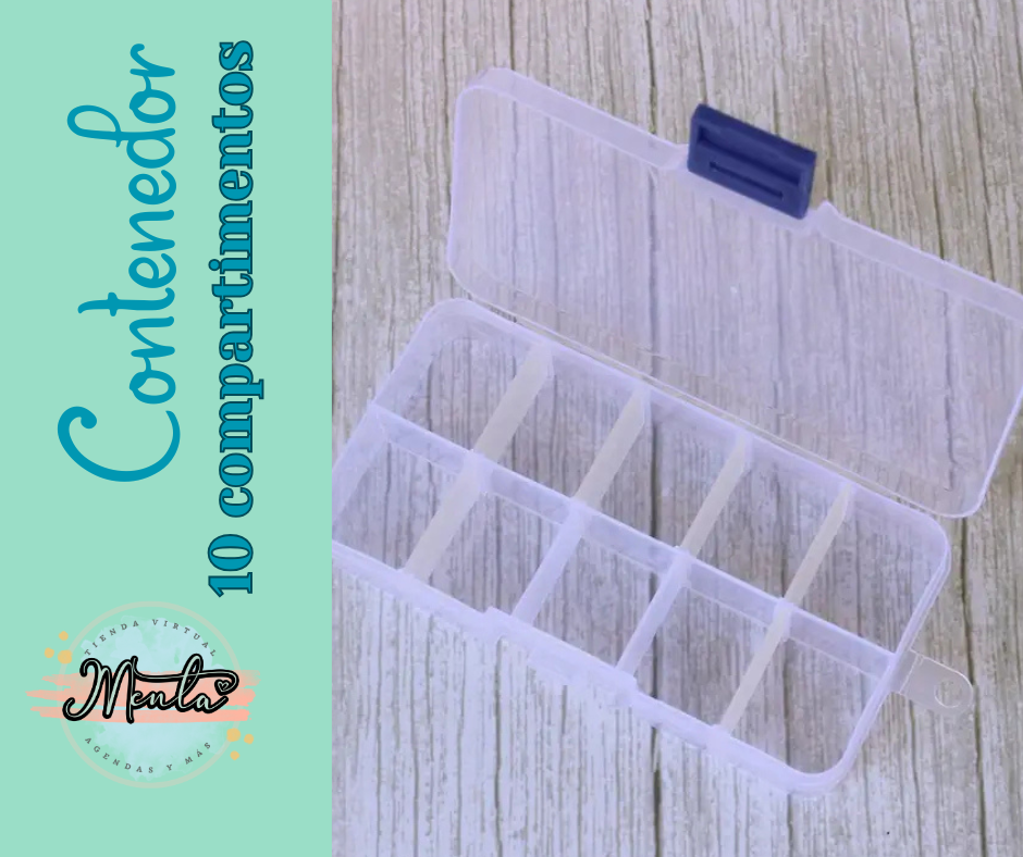 Caja Plástica Pequeña 10 compartimentos