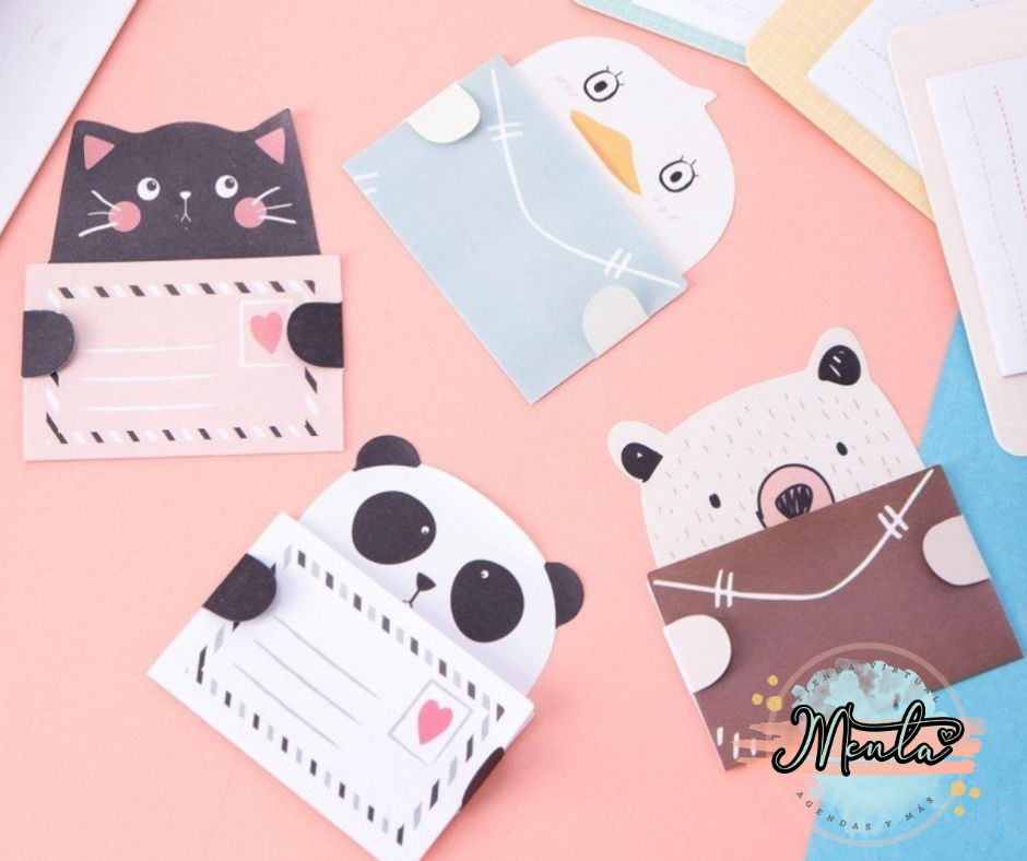 Notas Adhesivas Animalitos Cartas
