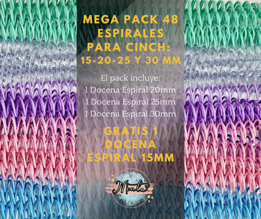 Mega Pack 48 Espirales para Cinch