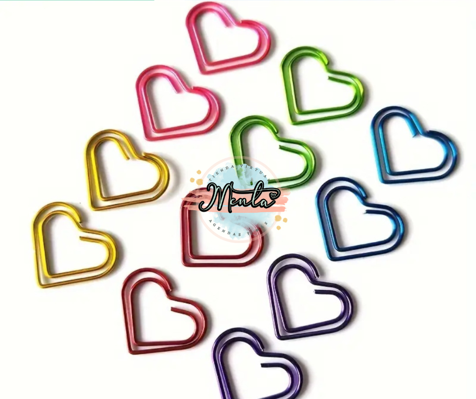 Clips Corazón Docena