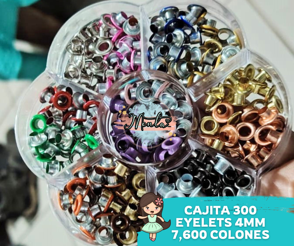 Caja 300 Eyelets Surtido Colores 30% Desc