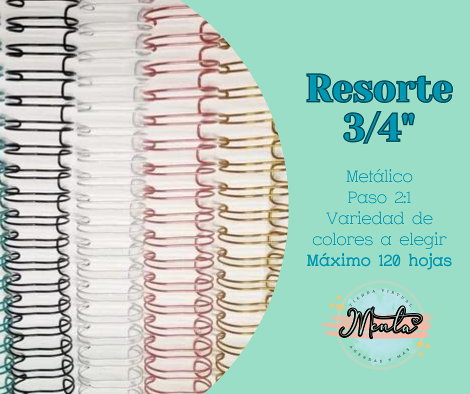Resorte 3/4" Metálico Paso 2:1
