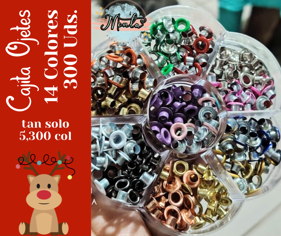 Caja 300 Eyelets Surtido Colores 30% Desc