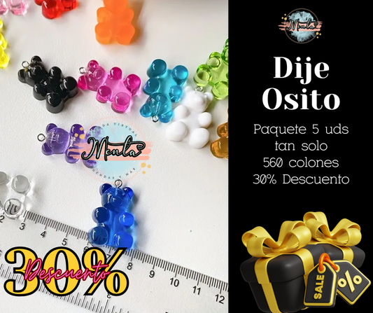 Dije Osito de Goma 5 unidades