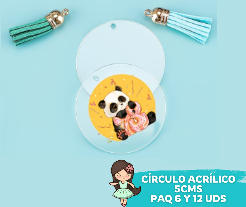 Transparent Circular Acrylic 5cms