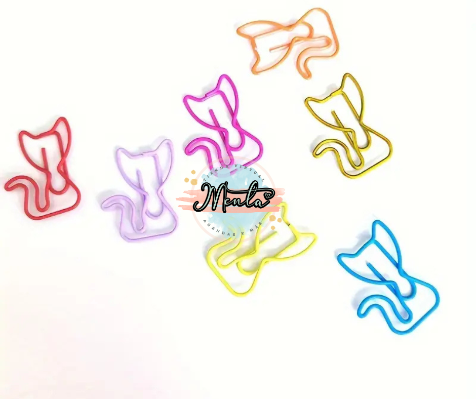 Clip Metálico Gatito 8 Unidades