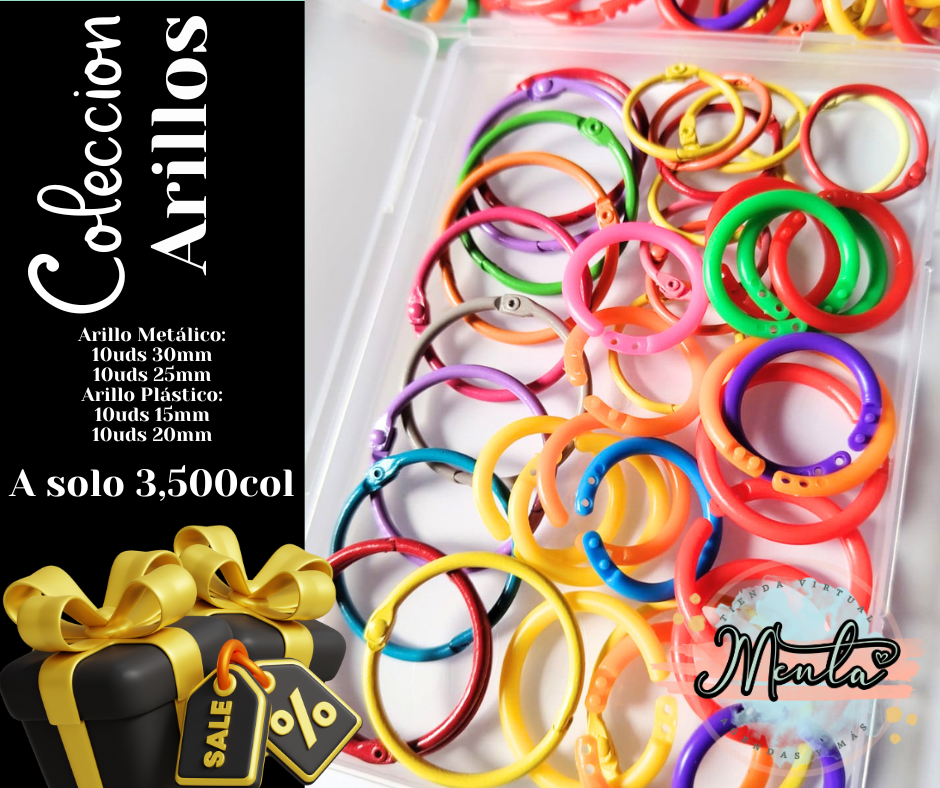 Cajita Arillos Plásticos y Metálicos