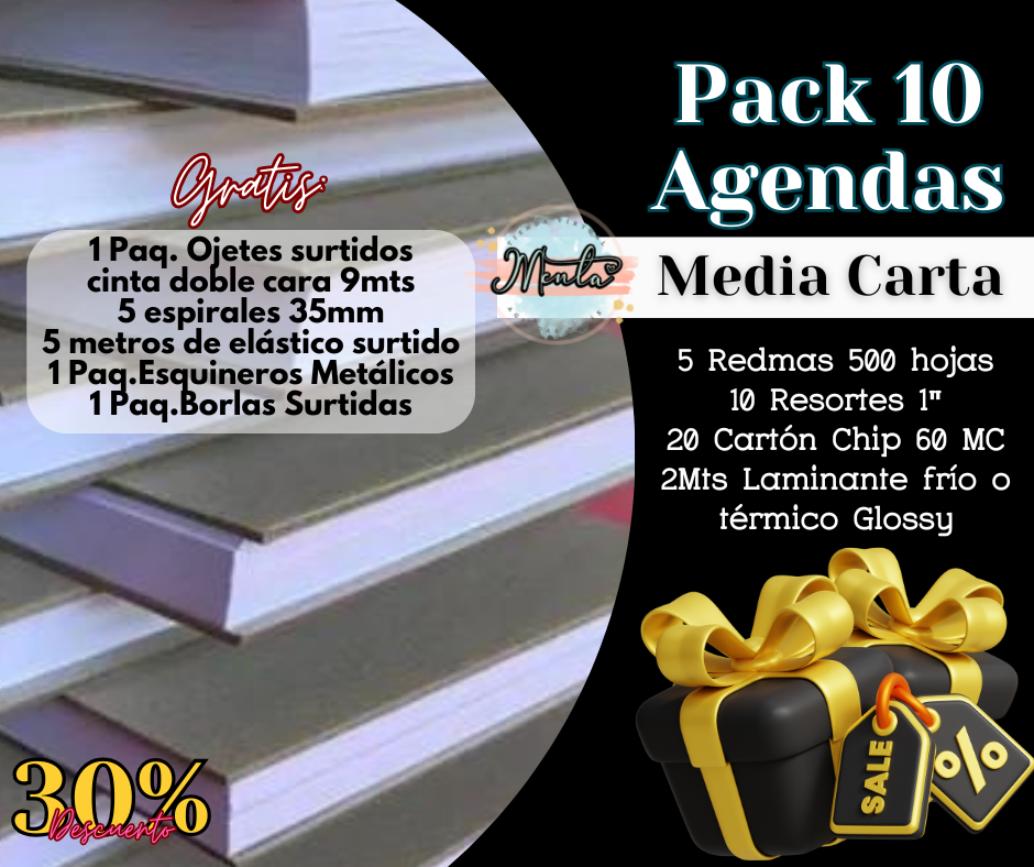 Mega Pack 10 Agendas MEDIA CARTA