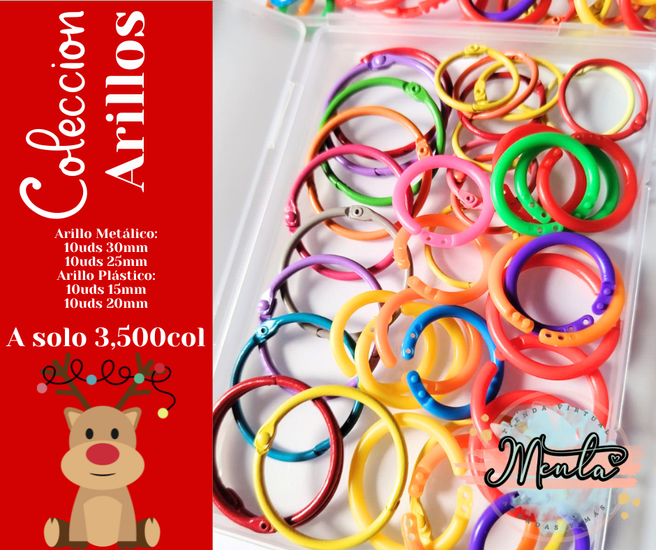 Cajita Arillos Plásticos y Metálicos