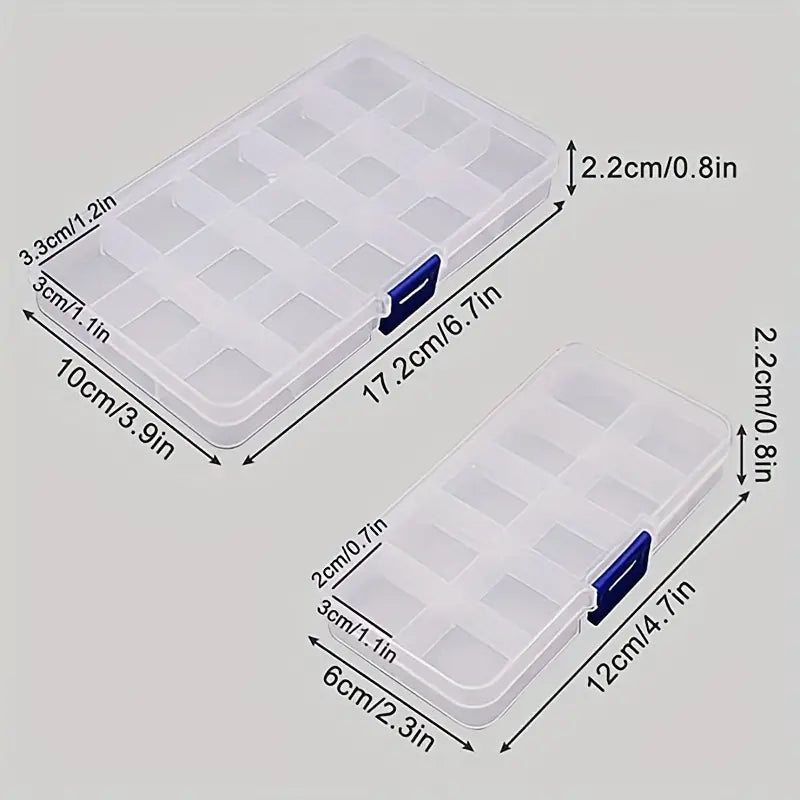 Caja Plástica Mediana 15 compartimentos