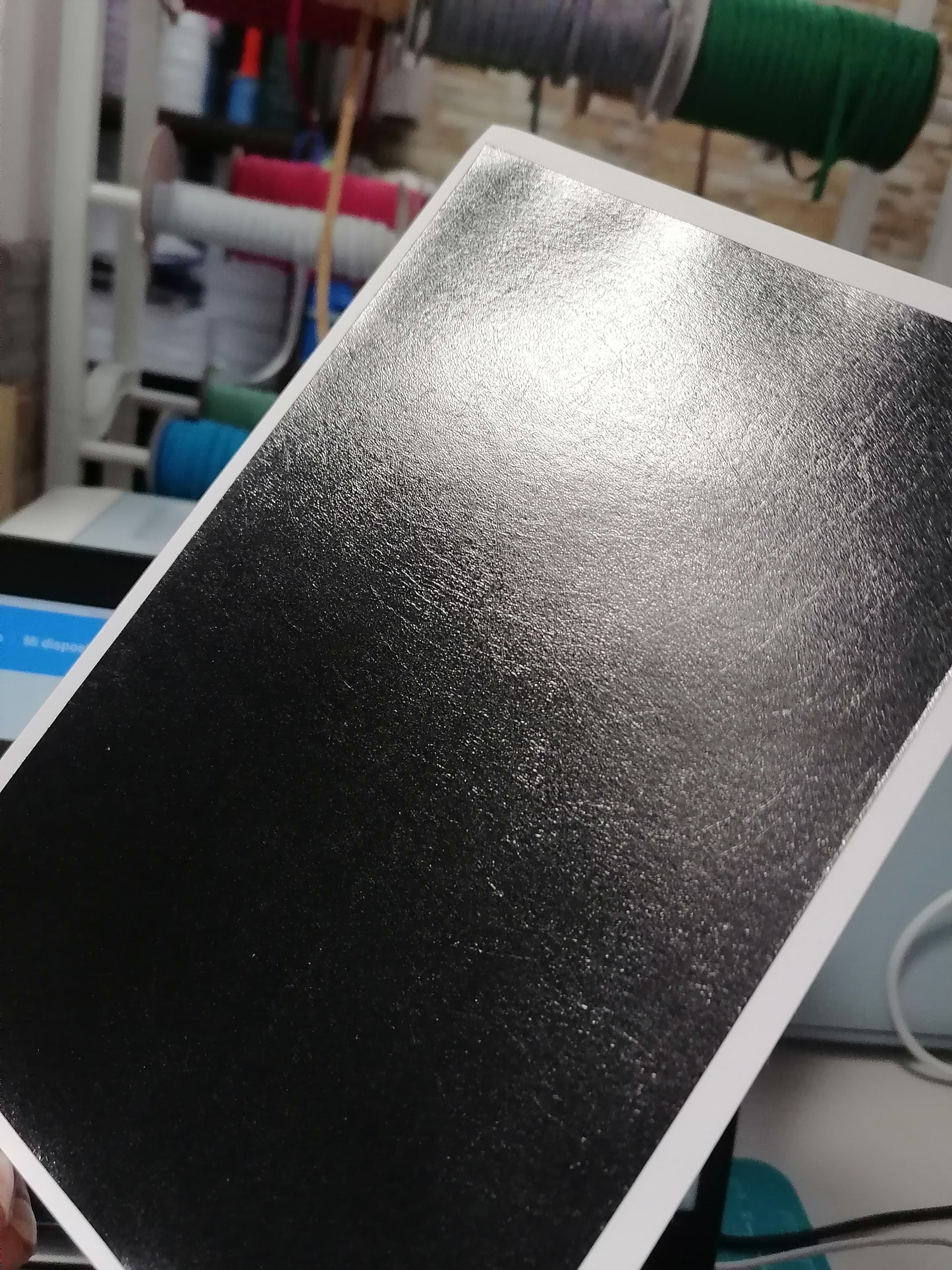 Laminante Holográfico Imitación Cuero 32cms ancho