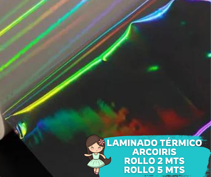 Rainbow Holographic Laminate 32cms wide