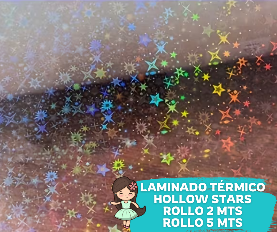 Laminado Hollow Stars 32cms ancho (2.4 Micras)