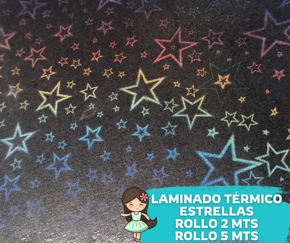 Holographic Laminating Stars 32cms wide