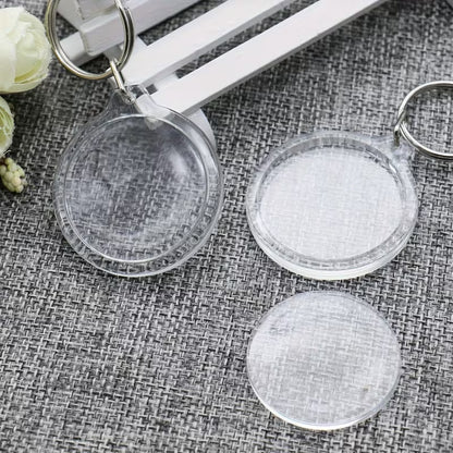 Llavero para insertar foto (redondo) 1.6"