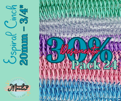 30% Desc. Pack 24 Espiral Plástica Paso 2:1 (Cualquier tamaño)