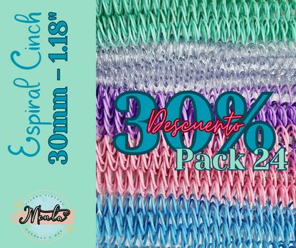 30% Desc. Pack 24 Espiral Plástica Paso 2:1 (Cualquier tamaño)