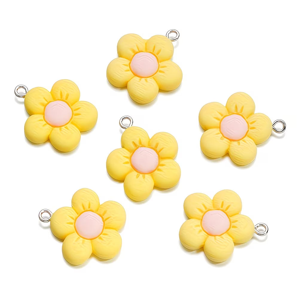 Dije Flor Pastel 6 Unidades