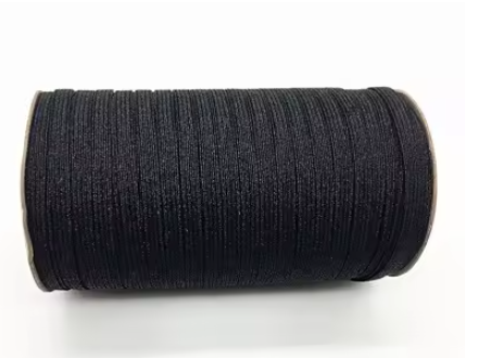 Metallic Flat Elastic 6mm roll of 3 meters
