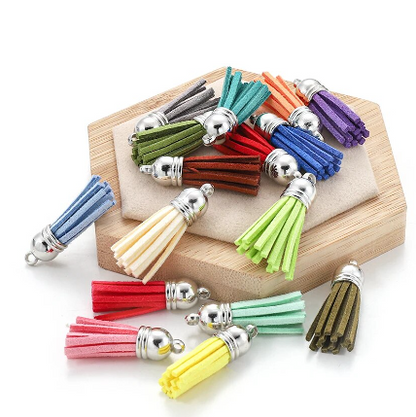 Imitation leather tassel Pack 10 Assorted Colors Units