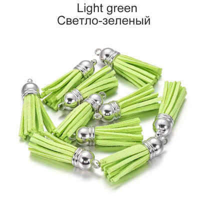 Imitation leather tassel Pack 10 Assorted Colors Units