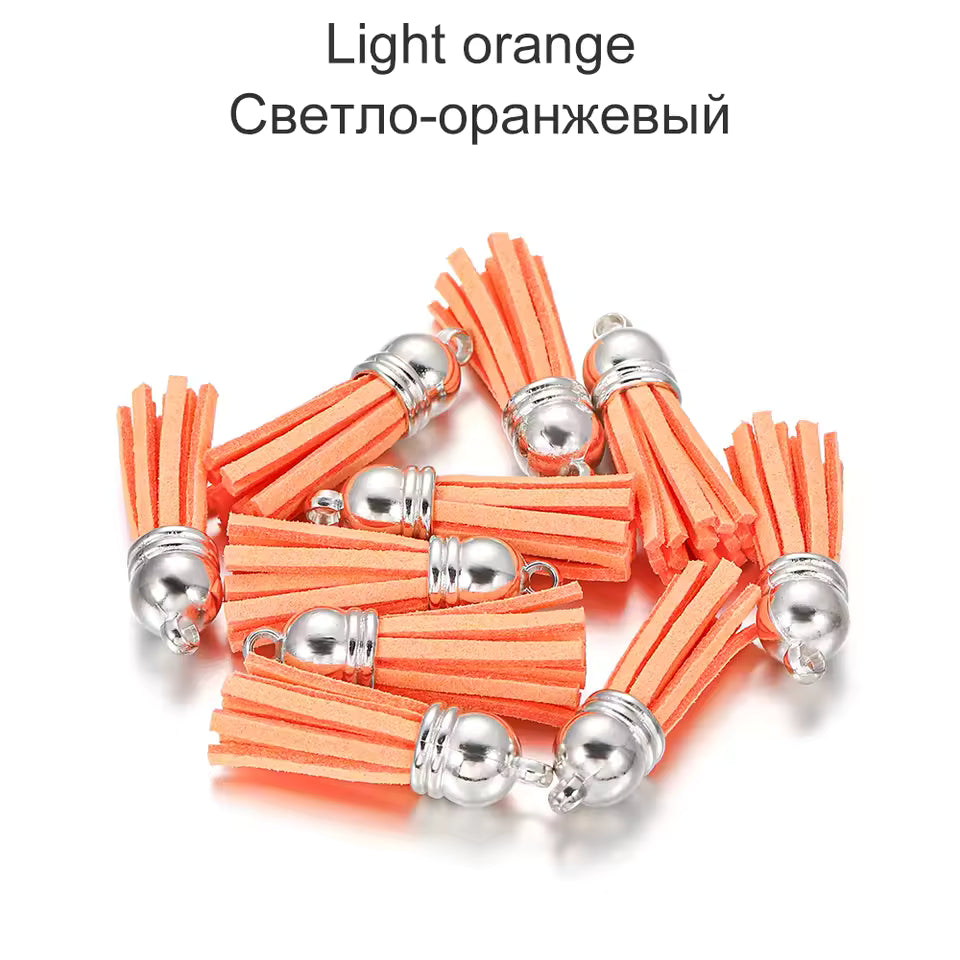 Imitation leather tassel Pack 10 Assorted Colors Units