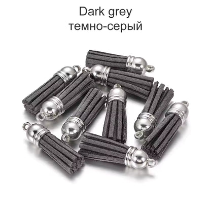 Imitation leather tassel Pack 10 Assorted Colors Units