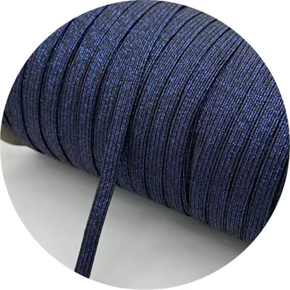 Metallic Flat Elastic 6mm roll of 3 meters