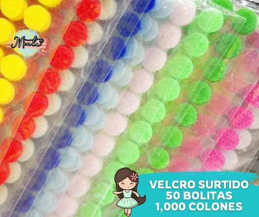 Velcro Adhesivo Bolitas Pack 50 Uds