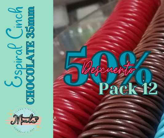 50% Desc. Docena Espiral 35mm Chocolate