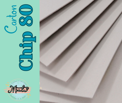 Cardboard Chip 80 Half Letter. Package 6 units