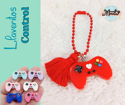 4 x 2 Llaveros Control Videojuegos