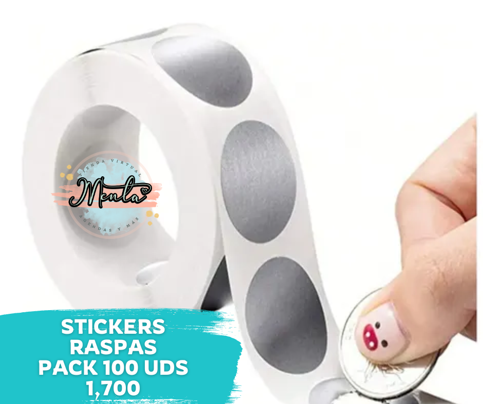 Pack 100 Stickers Raspas