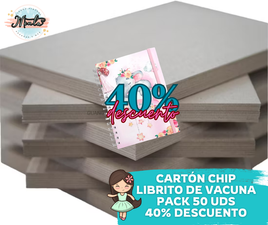 Cardboard Chip 80 Half Letter. Package 6 units